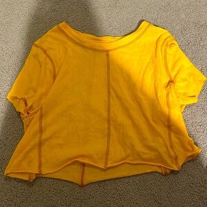 Orange Loose White Comfy Tee